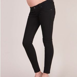 $99 NWT Seraphine Under Bump Black Skinny Maternity Jeans, Size US 10, UK 14